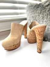 Load image into Gallery viewer, KORS TALL Suede Tan Mule ( Luxury Consignment)