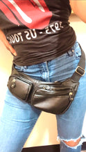 Load image into Gallery viewer, Black Vegan  Cross Body &amp; Fanny Pack